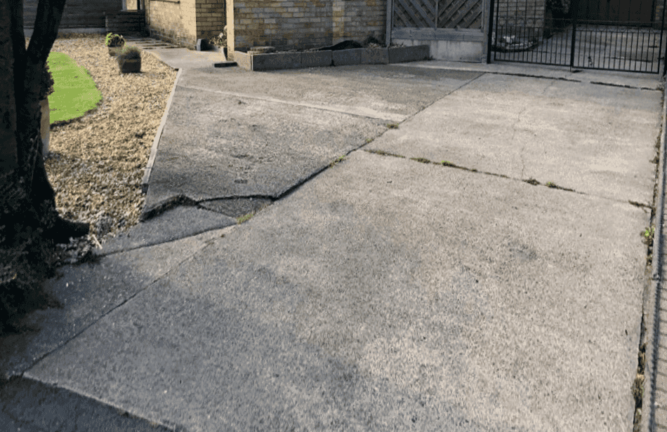 JK Driveway, old concrete paving