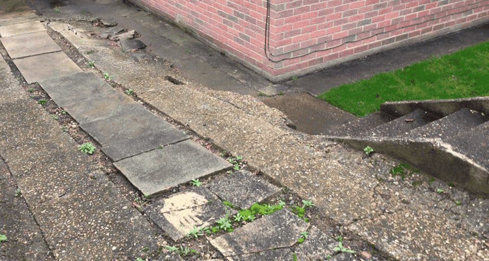 JK Driveway, old concrete paving